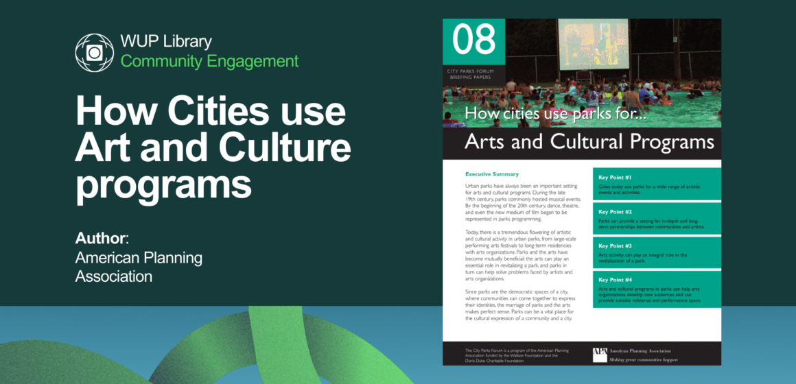 How Cities use  Art and Culture programs