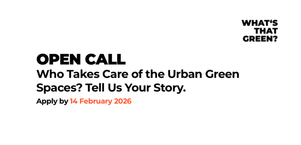 Who Takes Care of the Urban Green Spaces? | Call for Project Submissions